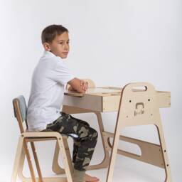 Adjustable Multifunctional Play, Art & Learning Kids Table Chair Set Julle/Wooden Desk & For Montessori Activities - thumbnail 3