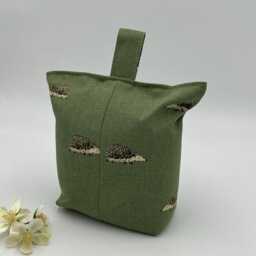 Hedgehog Door Stop, Sophie Allport, Green Decor, Filled - thumbnail 3