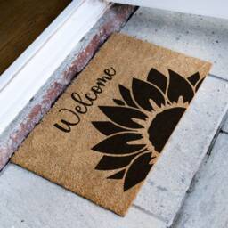 Welcome Sunflower Door Mat - Flower Summer Doormat Spring Decor Gift Front Custom Design - thumbnail 2