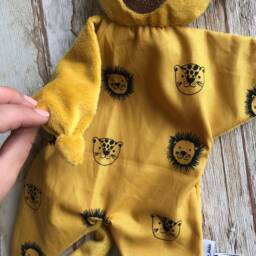 Baby Lovey Blanket Lion, Cuddle Toy Lion With Name Embroidered, Shower Unisex Present - thumbnail 3