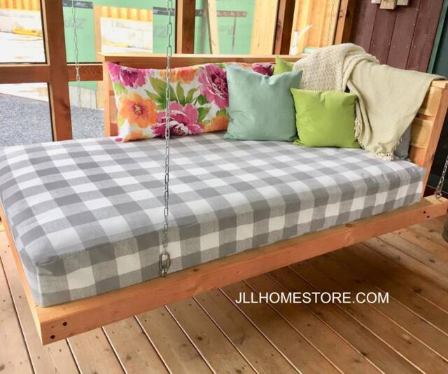 Buffalo Plaid Outdoor Daybed Cover Mattress Buffalo Check Twin Outdoor Day Bed Porch Swing - image 1