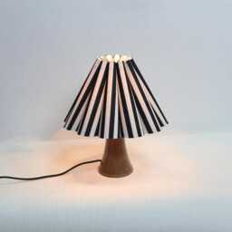 Black Stripe Fabric Lampshade For Home Decor -95# - thumbnail 4