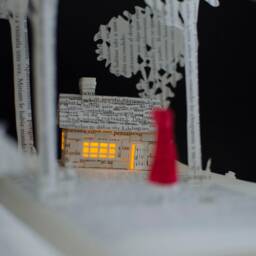 Red Riding Hood Book Sculpture - Altered Art With Led Light - thumbnail 4