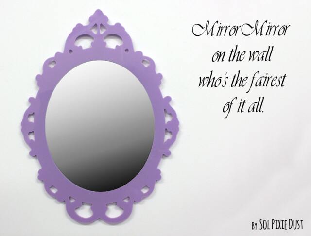 Purple Modern Rococo Acrylic Mirror - Safety - image 1