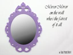 Purple Modern Rococo Acrylic Mirror - Safety