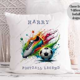 Football Cushion, Boys Football, Gift, Theme, Goalkeeper Boots, Fan, Goalkeeper, Bedroom - thumbnail 3