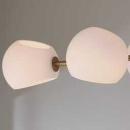 1950's Mid-Century Modern Brassxaviero Glass Island Chandelier-Pendant Light Sputnik Chandelier-Italian Brass Ceiling Fixture - thumbnail 3