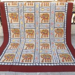 Handmade Sari Patchwork King Bedspread Bohemian Applique Embroidered Bed Cover - thumbnail 4