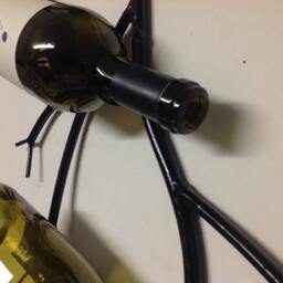 Branch Shaped Metal Wine Rack Holds 4 Bottles , Twig Style Original One Of A Kind - thumbnail 2