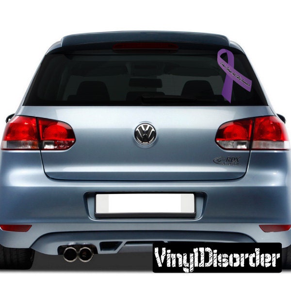 Crohn's Disease & Colitis Awareness Ribbon Vinyl Wall Decal Or Car Sticker