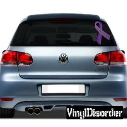 Crohn's Disease & Colitis Awareness Ribbon Vinyl Wall Decal Or Car Sticker