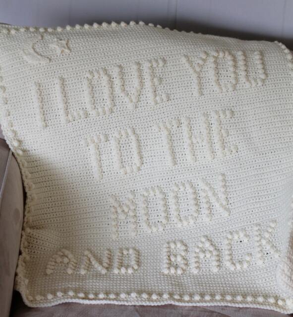 I Love You To The Moon & Back Crochet Baby Blanket Pattern - image 1