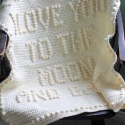 I Love You To The Moon & Back Crochet Baby Blanket Pattern - thumbnail 2