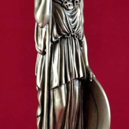 Athena Statue 10-Inch Greek Goddess Of Wisdom, Gold Patina Cast Marble - thumbnail 2