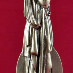 Athena Statue 10-Inch Greek Goddess Of Wisdom, Gold Patina Cast Marble - thumbnail 3