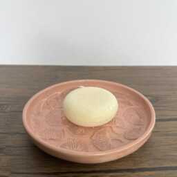 Handmade Ceramic Soap Dish Pink Ginkgo Leaf Design - thumbnail 2