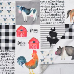 Personalized Farm Baby Blanket~Personalized Minky Blanket~Farm Nursery~Baby Girl Blanket~Baby Boy Blanket~Cow Baby Blanket~Farm Animal - thumbnail 3