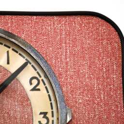 Retro Red Wall Clock - New 26cm Handmade Formica Mid Century Style Vintage French Gift Off The Clocks - thumbnail 3