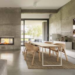 Scandinavian Oak Dining Table, Rectangular Kitchen White Basic Tre, Table For 10 People, Solid - thumbnail 2