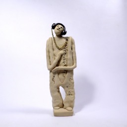 Handmade Ceramic Male Sculpture, Modern Art Figurine