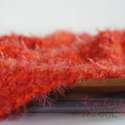 Orange Fur Newborn Baby Blanket Photo Prop - thumbnail 4