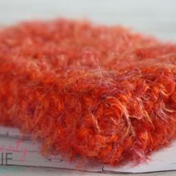 Orange Fur Newborn Baby Blanket Photo Prop - thumbnail 3