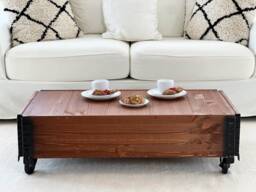 Coffee Table Side Vintage Shabby Chic Brown - thumbnail 1
