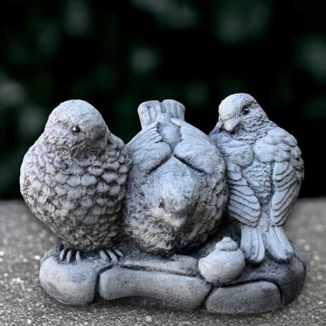 Concrete Birds Sculpture Stone Bird With Base Figurine Outdoor Animal Ornament Handmade Garden & Home Decoration Lover Gift Yard Art - image 1
