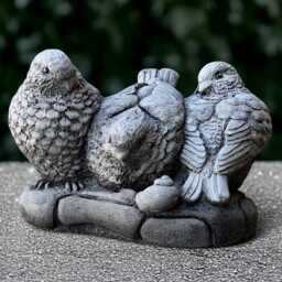 Concrete Birds Sculpture Stone Bird With Base Figurine Outdoor Animal Ornament Handmade Garden & Home Decoration Lover Gift Yard Art - thumbnail 3