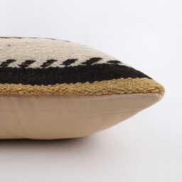 Vintage Turkish Kilim Pillow 20'' Wool Anatolian Cushion - thumbnail 4