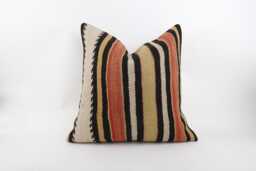 Vintage Turkish Kilim Pillow 20'' Wool Anatolian Cushion - thumbnail 1