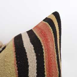 Vintage Turkish Kilim Pillow 20'' Wool Anatolian Cushion - thumbnail 2
