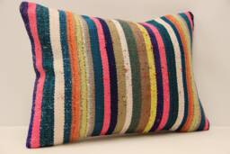 Throw Lumbar Kilim Pillow 14x20 in - 35x50 cm Boho Pillowcover Kilim Cushion Cover Tribal Pillow 4Bef-417