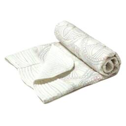 Floral Baby Quilt Embroidered Blanket 100% Cotton Crib Handmade Baby Throws Nursery Shower & Toddlers Gifts Online - thumbnail 2