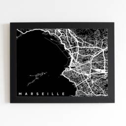 Marseille - Original Map Of Marseille/City Marseille, Poster, Design, France, Decoration, Print, Wall Print - thumbnail 3