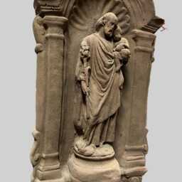 Saint Anthony Joseph With Child Relief Wall Plaque Arch Art Sandstone Antique Look W 06 - thumbnail 4