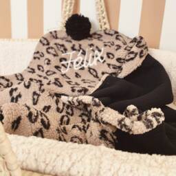 Faux Fur Baby Blanket Black Color - thumbnail 2
