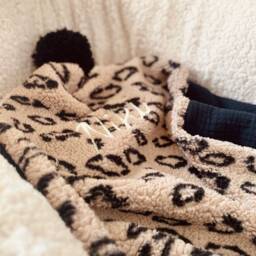 Faux Fur Baby Blanket Black Color - thumbnail 1