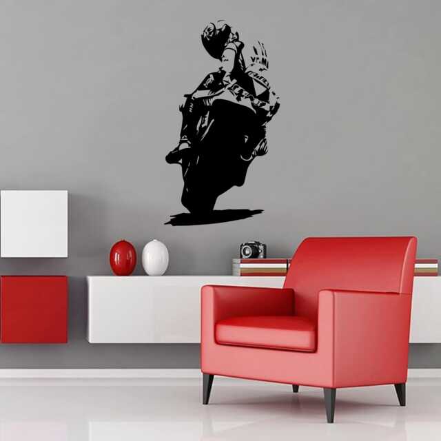 V Rossi Superbike Vinyl Transfer Decal Wall Sticker Extreme Sports - image 1