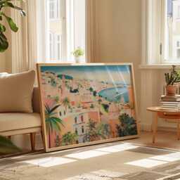 Algiers Coastal Print North Africa Travel Art - thumbnail 3