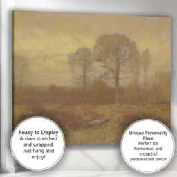 Golden Autumn Woodland Heathland Landscape Canvas Wall Art Print Decor Picture Ready To Hang - thumbnail 3
