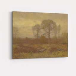 Golden Autumn Woodland Heathland Landscape Canvas Wall Art Print Decor Picture Ready To Hang - thumbnail 4