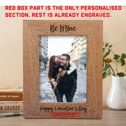 Personalised Wooden Photo Frame Picture Frames Engraved Album For Valentines Day Custom Couple Love - thumbnail 4