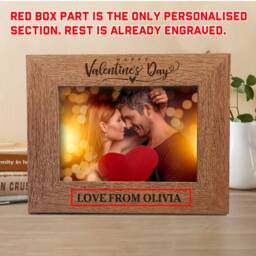 Personalised Wooden Photo Frame Picture Frames Engraved Album For Valentines Day Custom Couple Love - thumbnail 3