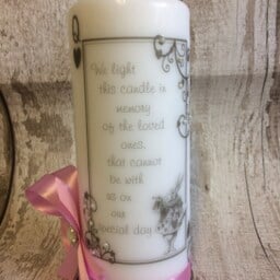 Memorial Candle/Alice in Wonderland Vintage Wedding Loved One /Bereavement Personalised Theme Unique Keepsake - thumbnail 3