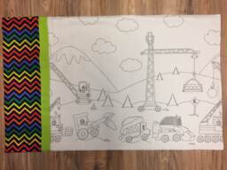 Color Me Pillowcase - Construction Scene
