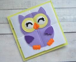 Montessori Felt Owl Puzzle Toddler Quiet Book Page
