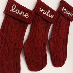 stocking - Custom Christmas Holiday Hand Embroidered - thumbnail 3
