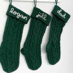 stocking - Custom Christmas Holiday Hand Embroidered - thumbnail 2