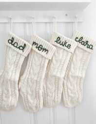 stocking - Custom Christmas Holiday Hand Embroidered